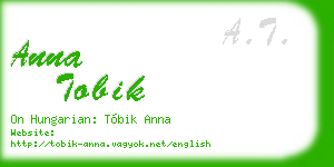 anna tobik business card